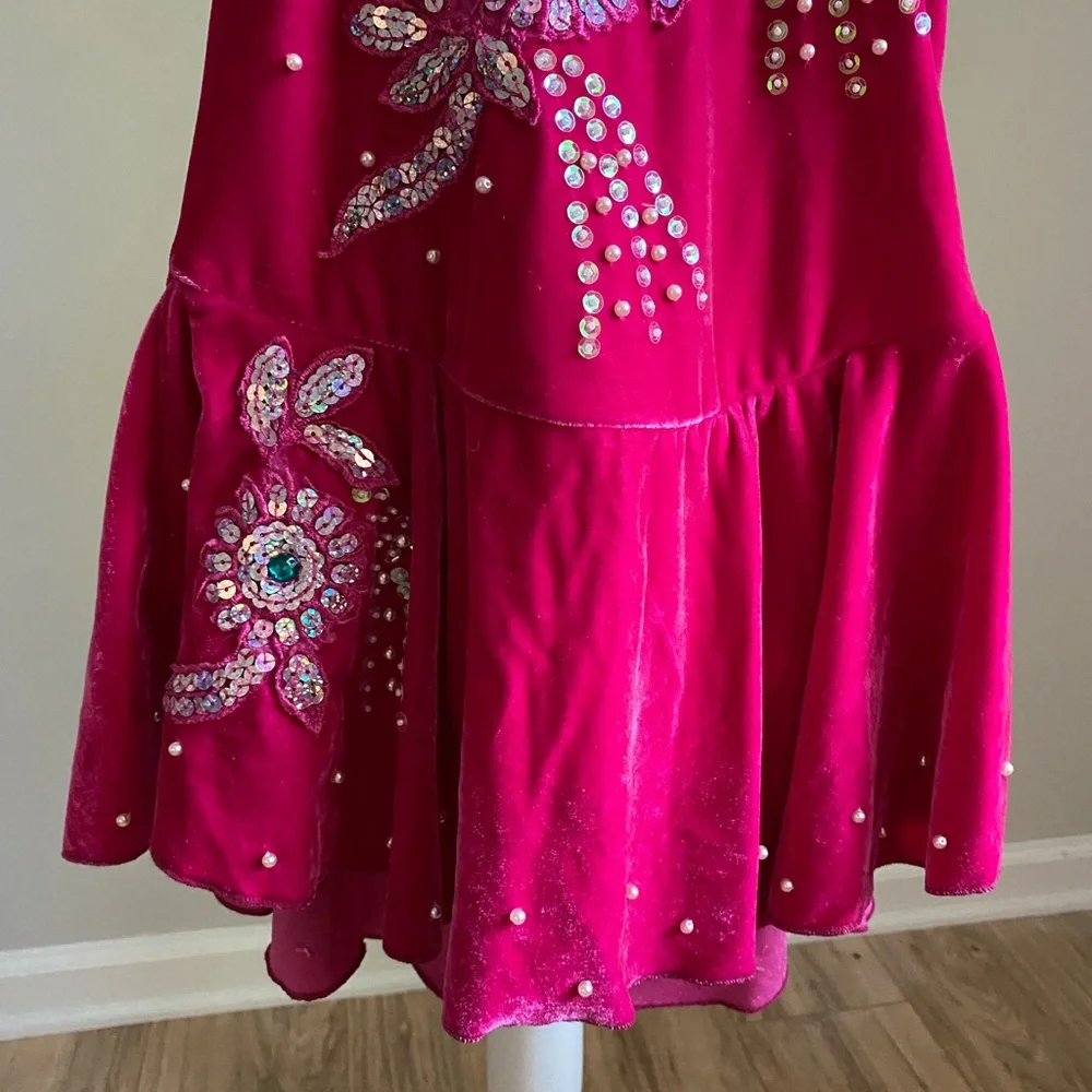 Lucky Angel Ice Skating Competition Dress Pink - Picture 4 of 12